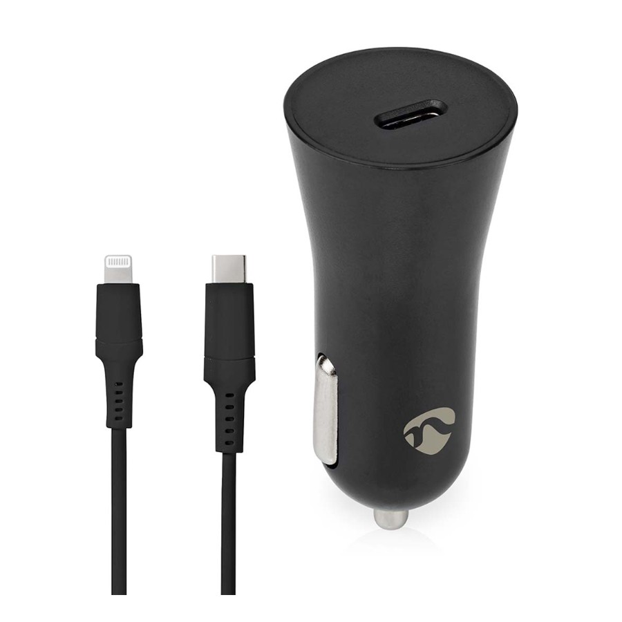 Nedis Auto-Ladegerät 20W 1.67 2.22 3.0 A - Anzahl der Ausgänge: 1, Port Type: USB-C™, Lightning 8-Pin (Lose) Kabel, Automatische
