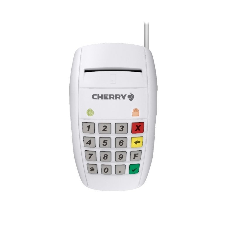 CHERRY Smart Terminal Chipkarten-Leser ST-2100 Geeignet für elektronische Signaturen, Sichere PIN-Eingabe (Klasse-2-Leser)