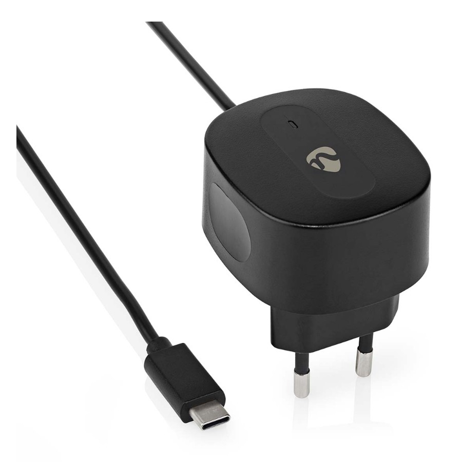 Nedis Netzladegerät 15 W Schnellladefunktion 1x 3.0 A - Anzahl der Ausgänge: 1, USB-C™ (Fixed) Kabel, Single Voltage Output