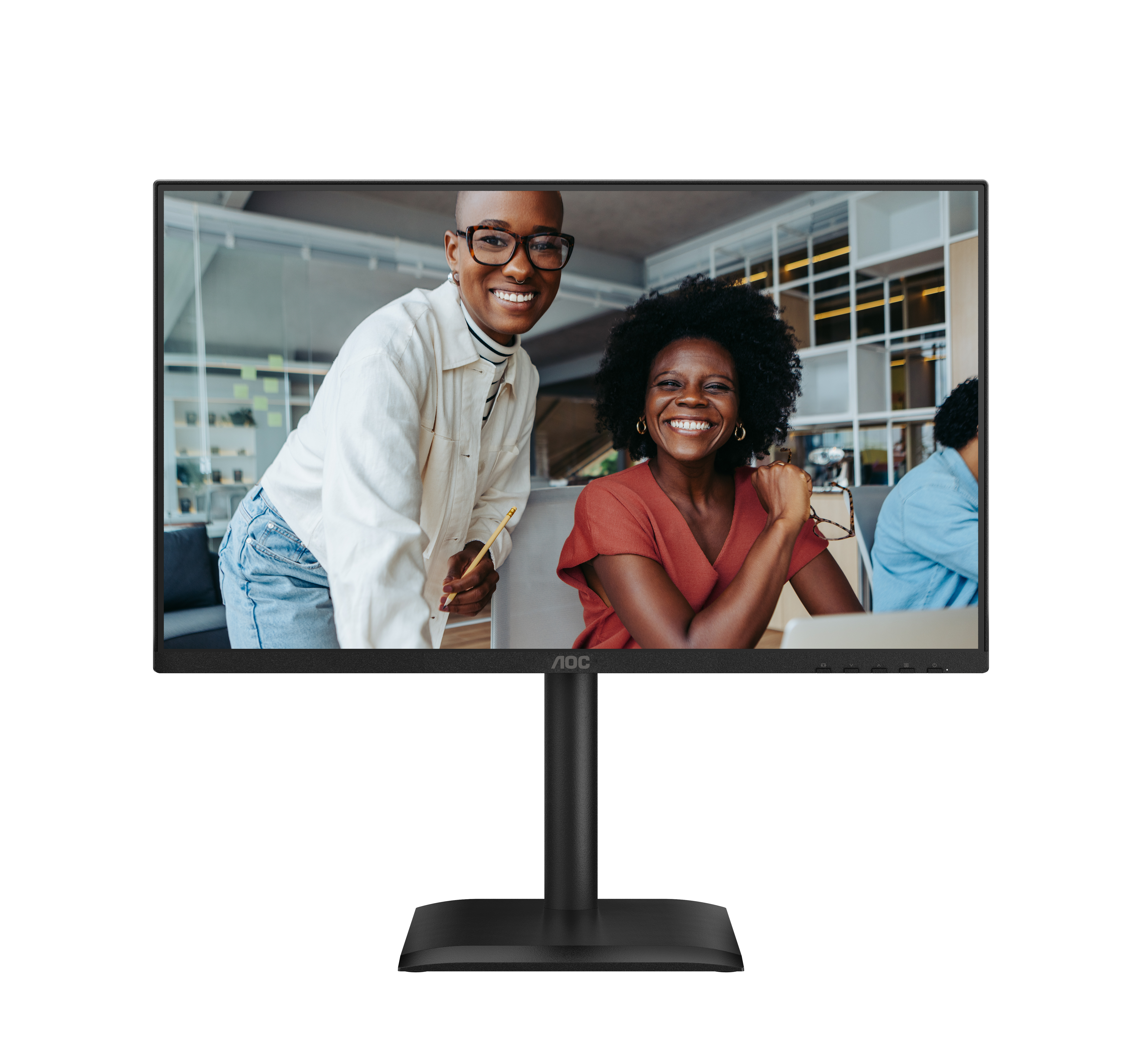 AOC 24E4CV 24 Zoll Full HD Monitor, höhenverstellbar, 120 Hz, schwarz