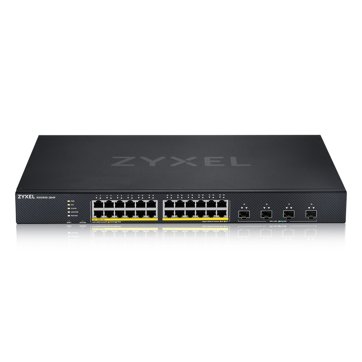 Zyxel XGS1935-28HP Smart Managed Switch 24x Gigabit Ethernet (PoE+), 4x 10 Gigabit SFP+