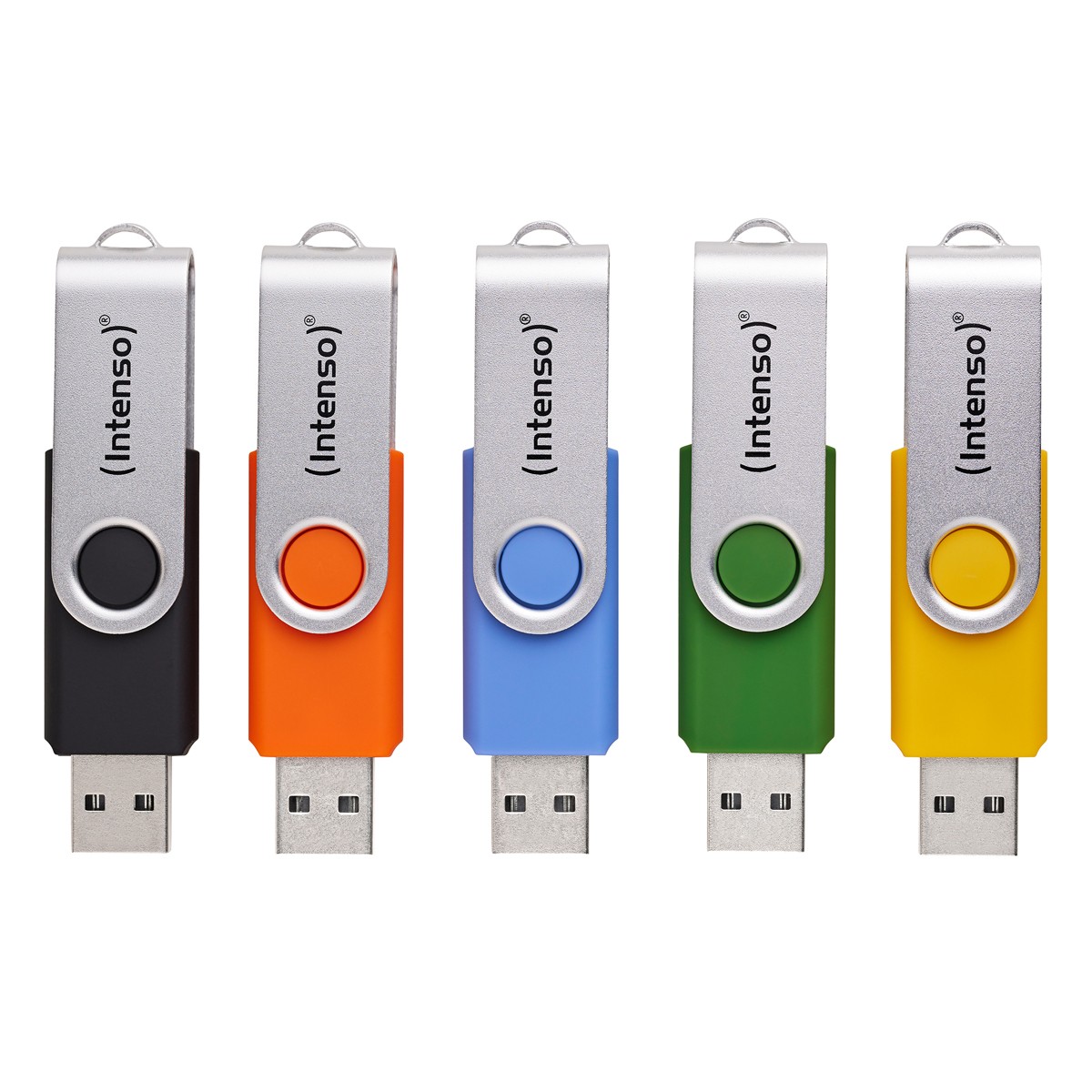 Intenso Office Line Typ-A 16GB USB-Stick 5er Pack Swivel, bis zu 70 MB/s, USB 3.2 Gen 1x1 (5 Gbit/s)