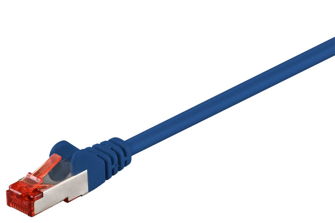 Goobay 2m CAT 6 Patchkabel, S/FTP (PiMF), blau