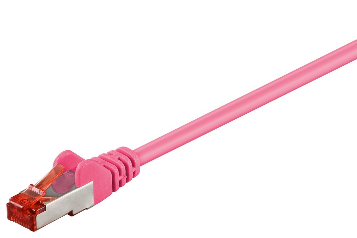 Goobay 2m CAT 6 Patchkabel, S/FTP (PiMF), Magenta