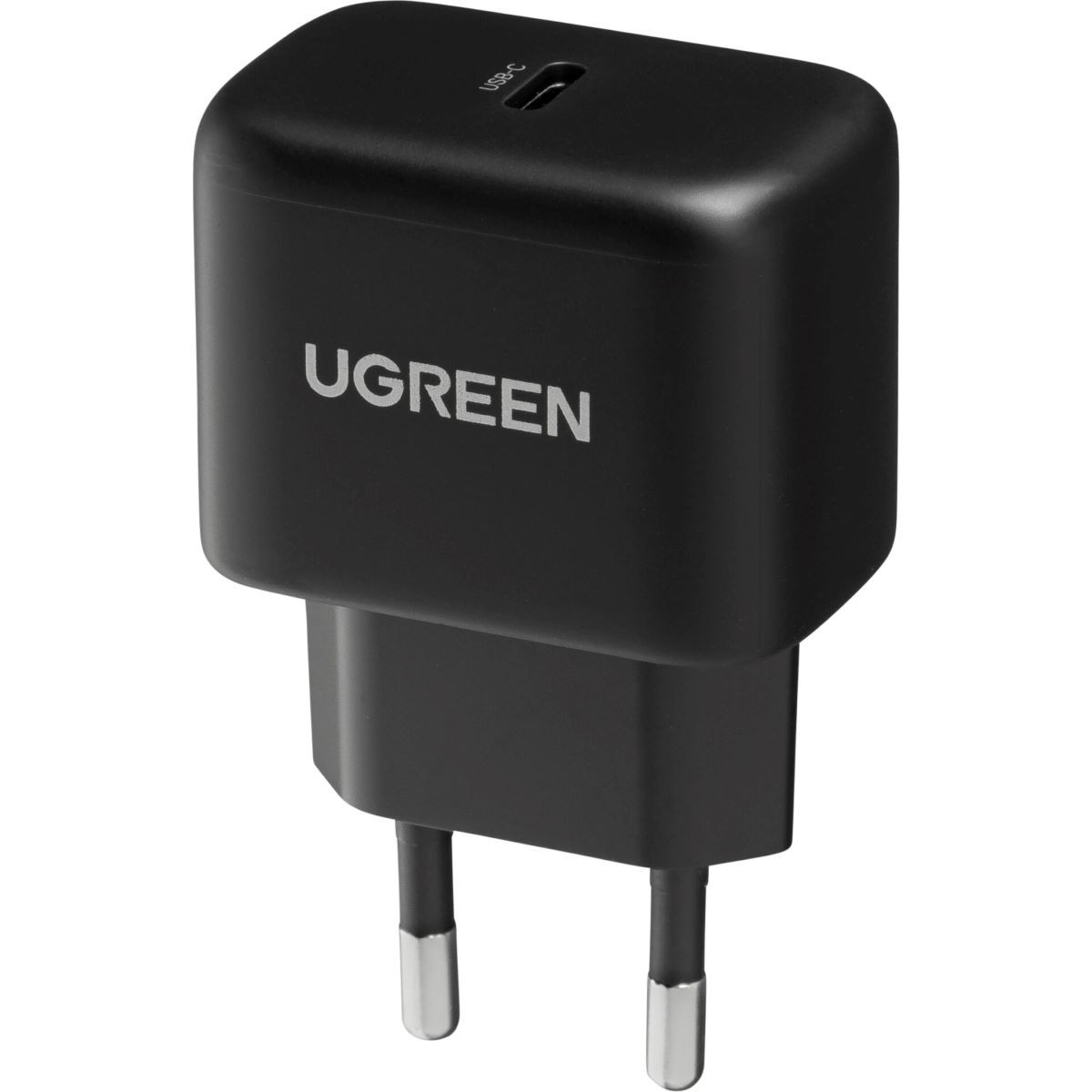 UGREEN USB-C 25W PD Wall Charger Ladegerät Schwarz Schnelllade-Protokolle, intelligenter Chip zum Schutz vor Kurzschluss, Ladele