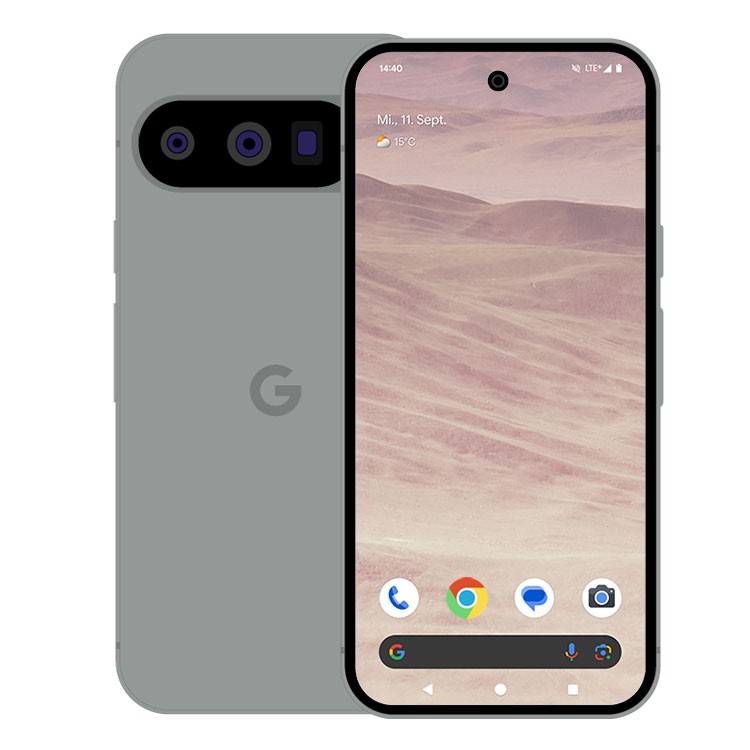 Google Pixel 9 Pro 256GB Hazel 16,1cm (6,3") LTPO-OLED Display, Android 14 / Pixel UI, 50MP Triple-Kamera