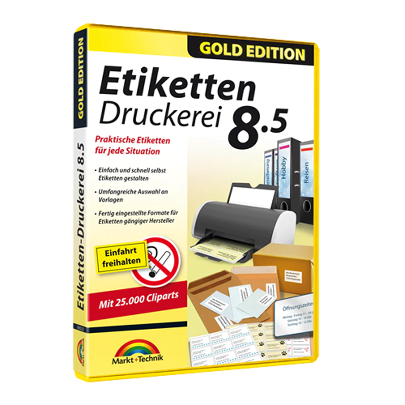 Markt+Technik Etiketten Druckerei 8.5 Gold Edition