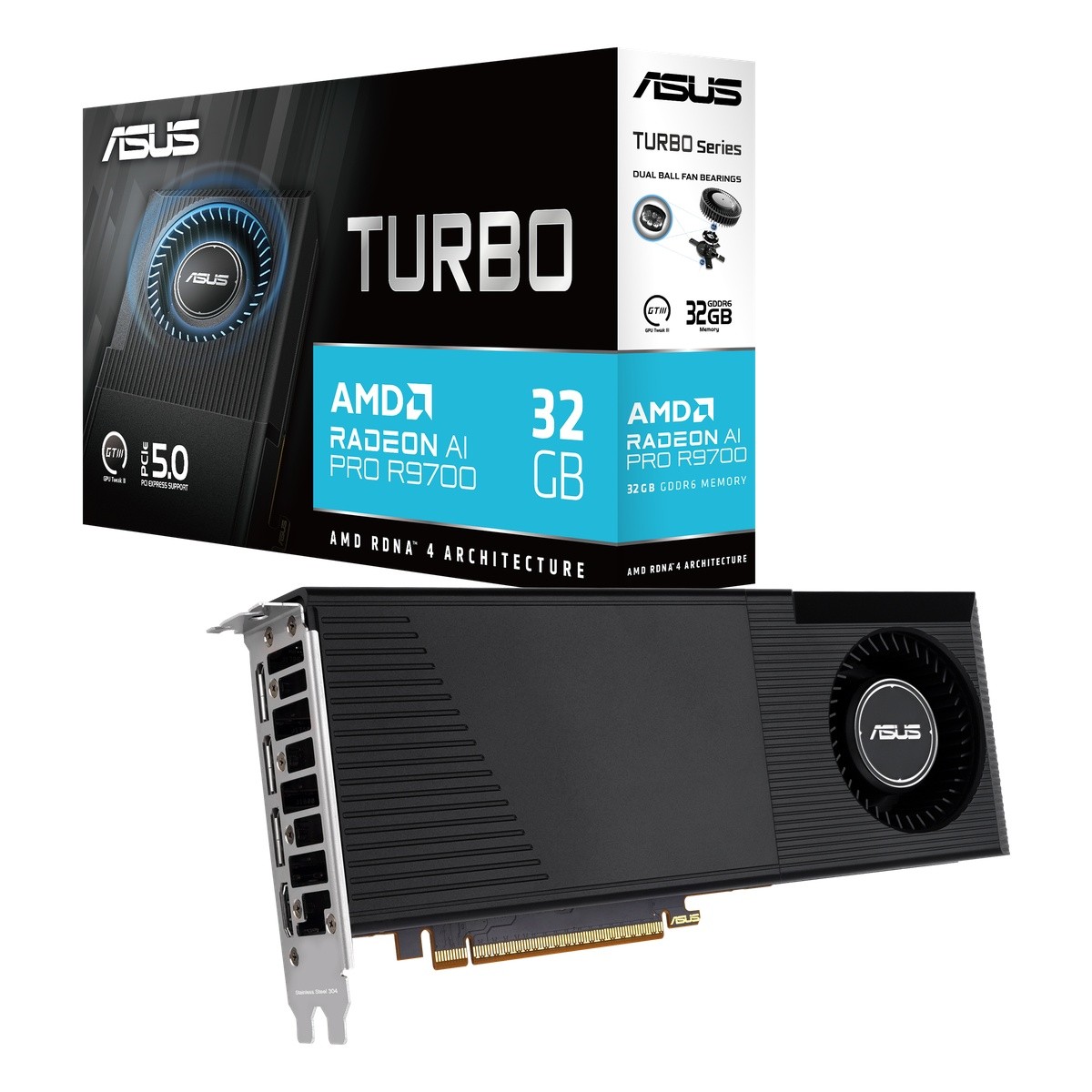 ASUS AMD RADEON AI PRO R9700 32GB Grafikkarte - 32GB