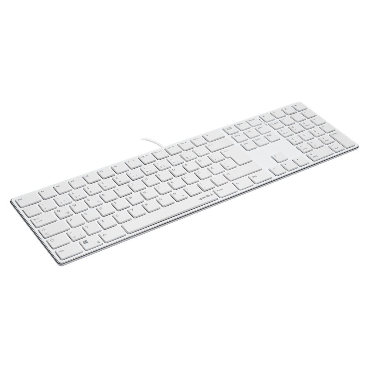 Speedlink RIVA Slim Metal Scissor Keyboard, white - DE Layout