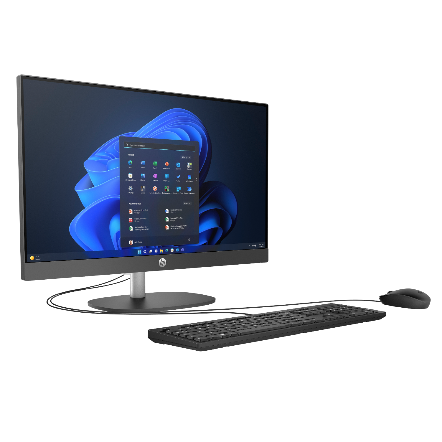 HP All-in-One PC ProOne 245 G10 [60,5cm (23,8") FHD-Display, ADM Ryzen R7 7730, 16GB RAM, 512GB SSD, Windows 11 Pro]