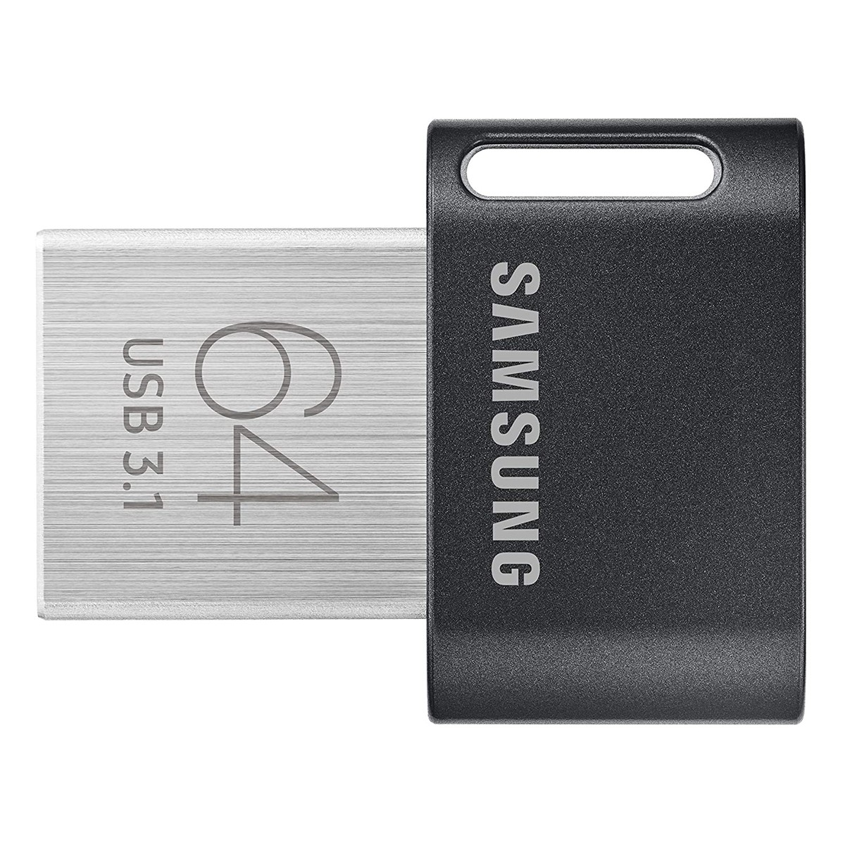 Samsung FIT Plus (2020) Typ-A 64GB USB-Stick Schwarz Ohne Schutzkappe, bis zu 400 MB/s, USB 3.2 Gen 1x1 (5 Gbit/s)