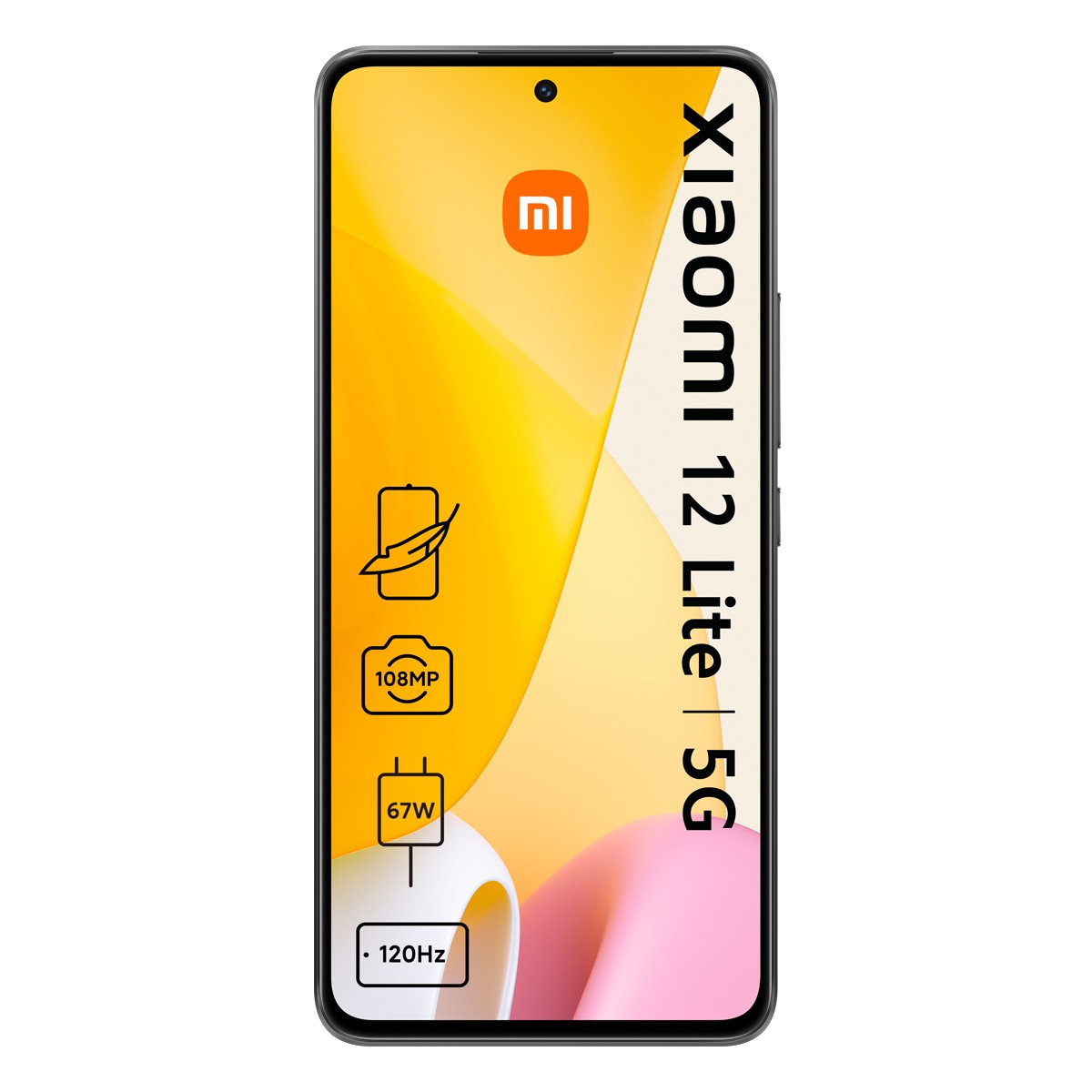 Xiaomi 12 Lite 128GB/8GB Black [16,64cm (6,55") AMOLED Display, MIUI 13, 108MP Triple-Kamera]