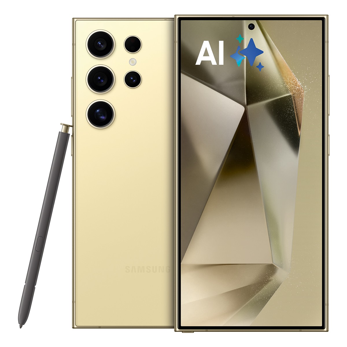 Samsung Galaxy S24 Ultra 256GB Titanium Yellow EU 17,25cm (6,8") OLED Display, Android 14, 200MP Quad-Kamera