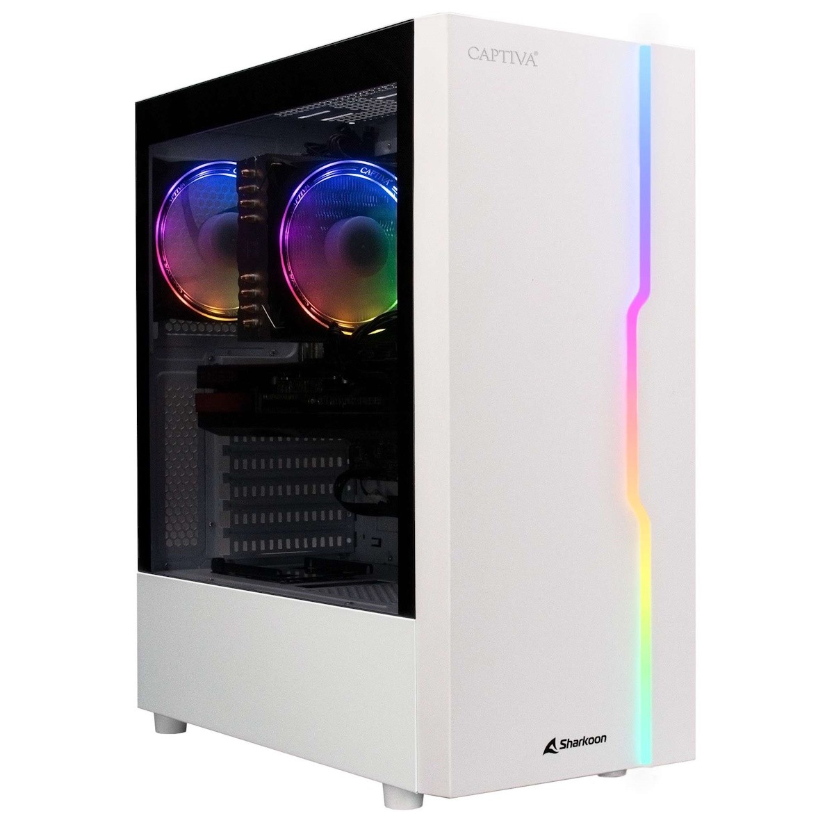 Captiva Advanced Gaming R86-330 Gaming PC AMD Ryzen 7 5700X, 32GB DDR4 RAM, 1TB M.2 SSD, Nvidia GeForce RTX 4060 Ti, Wi-Fi 6, Wi