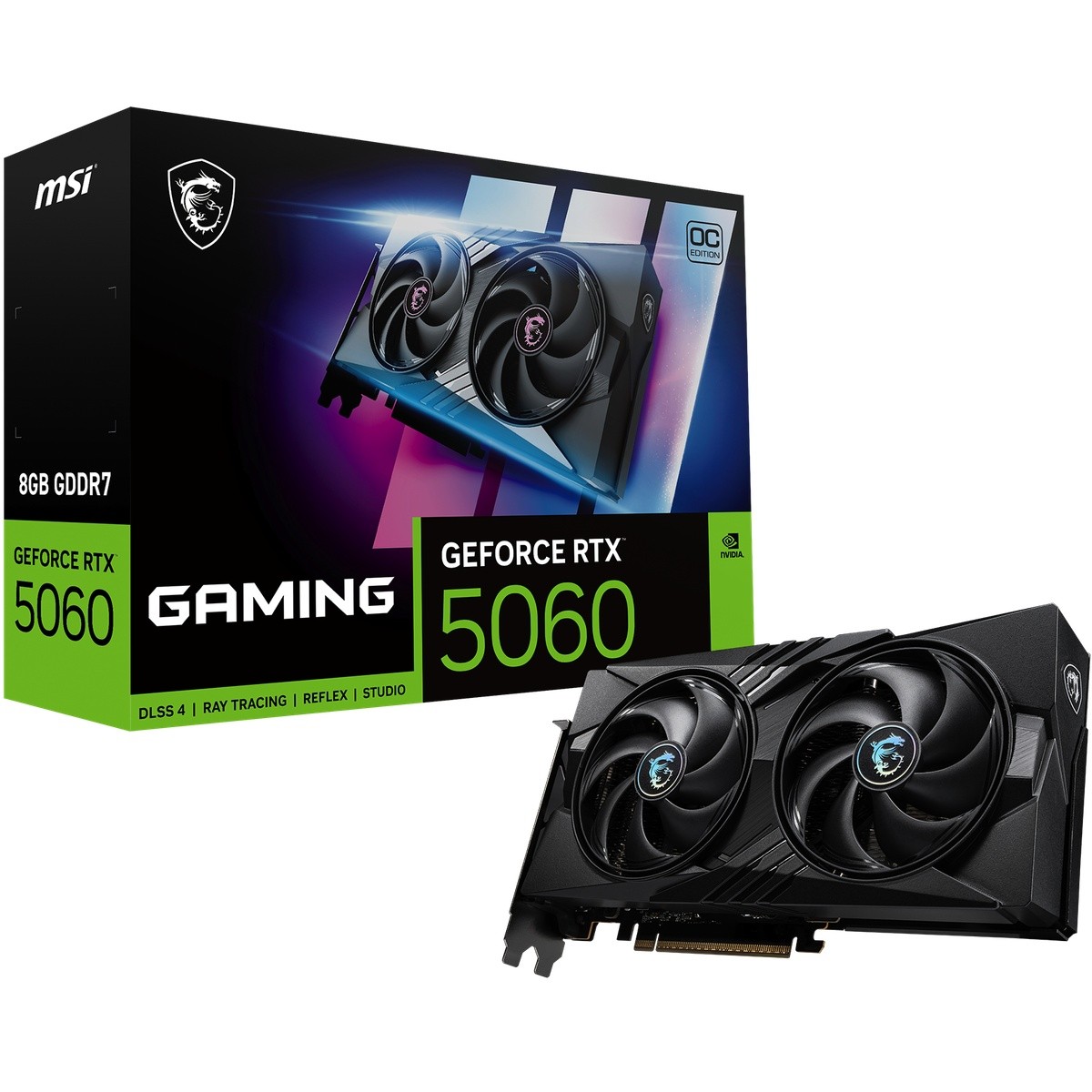 MSI GeForce RTX 5060 8G GAMING OC - 8GB GDDR7, HDMI, 3x DP