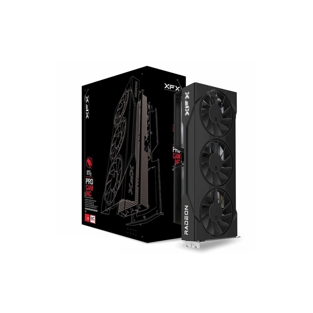 XFX Radeon RX 9060XT Swift Triple Fan OC Black 16GB - 16GB GDDR6, 2x HDMI, 2x DP