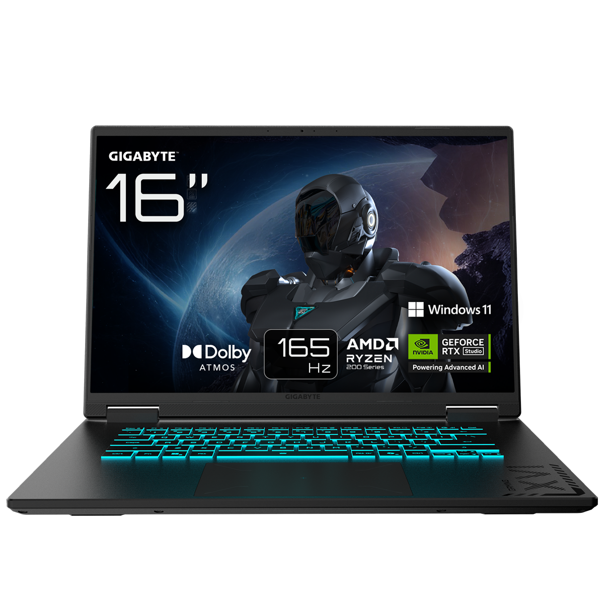 GIGABYTE GAMING A16 3VHK3DE894SH - 16" FHD+ 165 Hz Display, AMD Ryzen 7 260, 16GB RAM, 1TB SSD, NVIDIA GeForce RTX 5060, Windows
