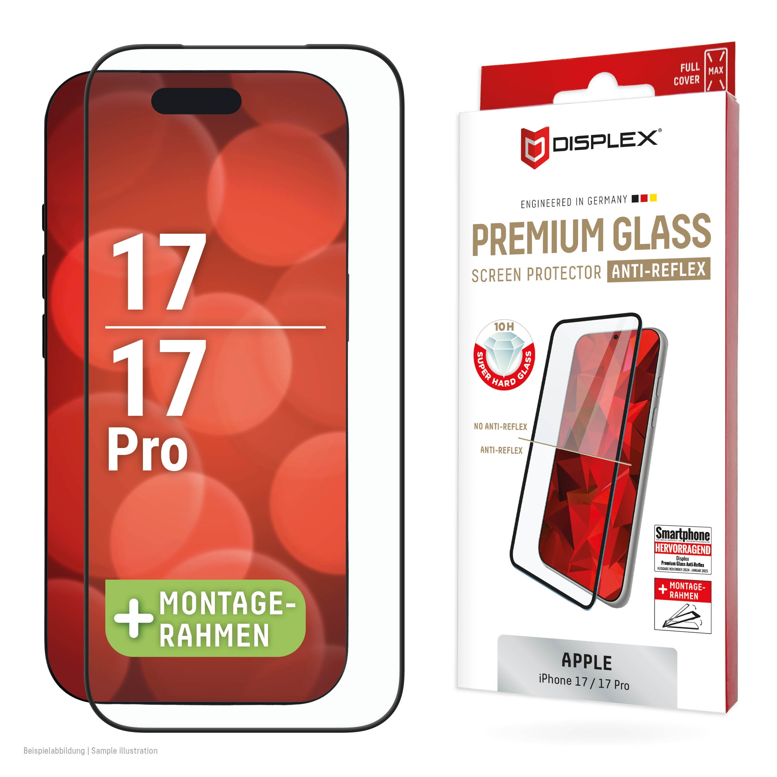 DISPLEX Premium Glas (Full Cover) für Apple iPhone 17 Pro/17