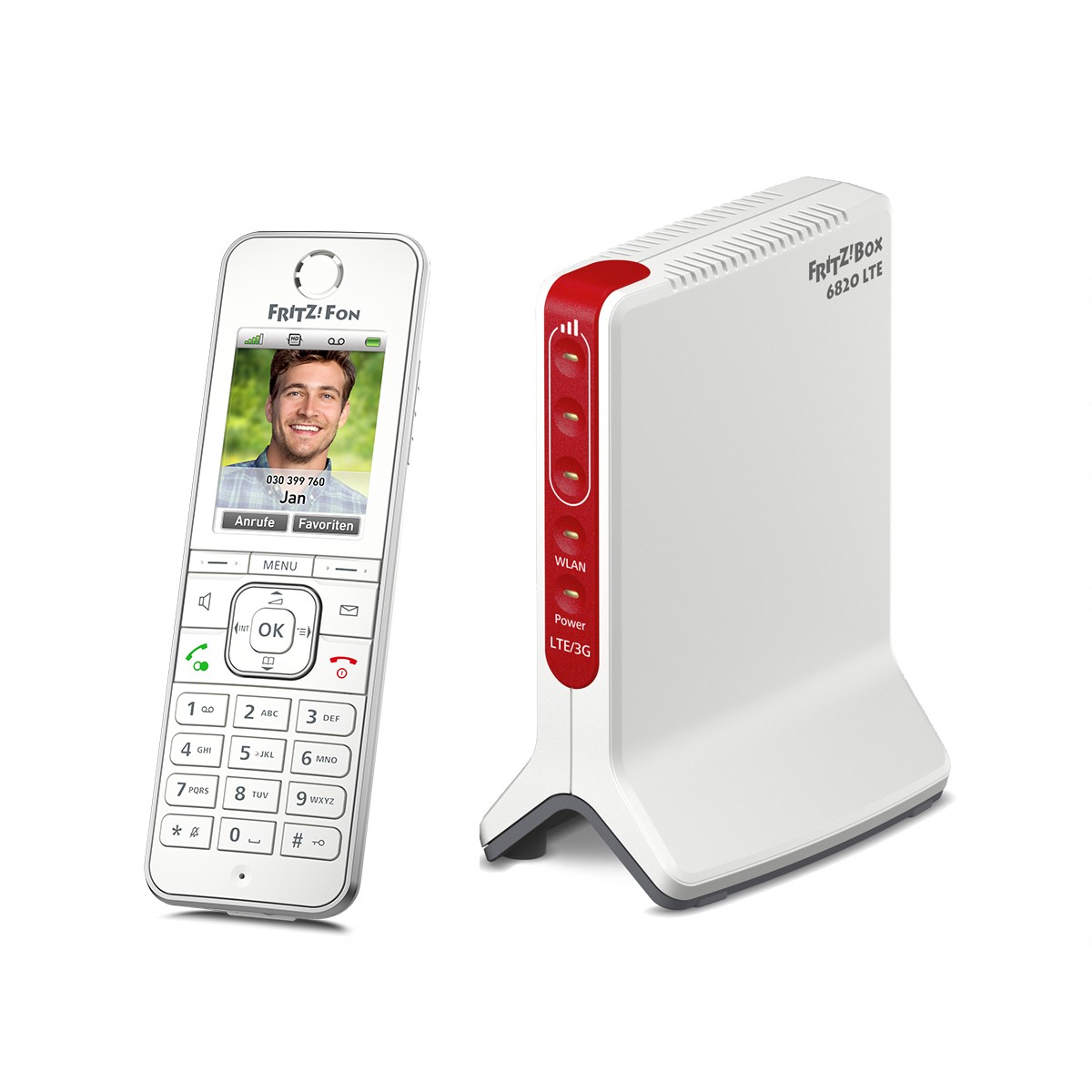 AVM FRITZ!Box 6820 LTE + Fon C6 Weiß Bundle