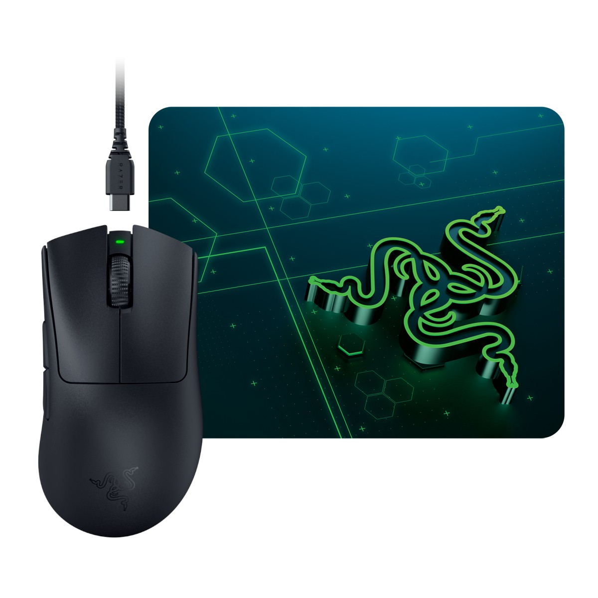 Razer DeathAdder V3 Pro Schwarz inkl. Razer Goliathus Mobile Mauspad