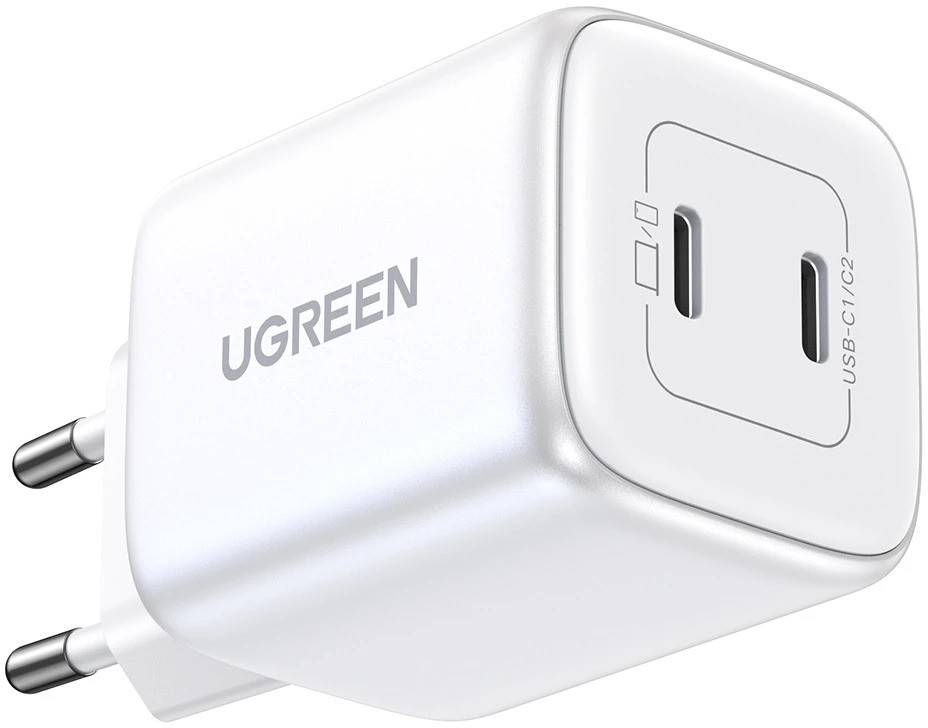 UGREEN Nexode 45W Dual USB-C PD Charger (25W+20W), weiß