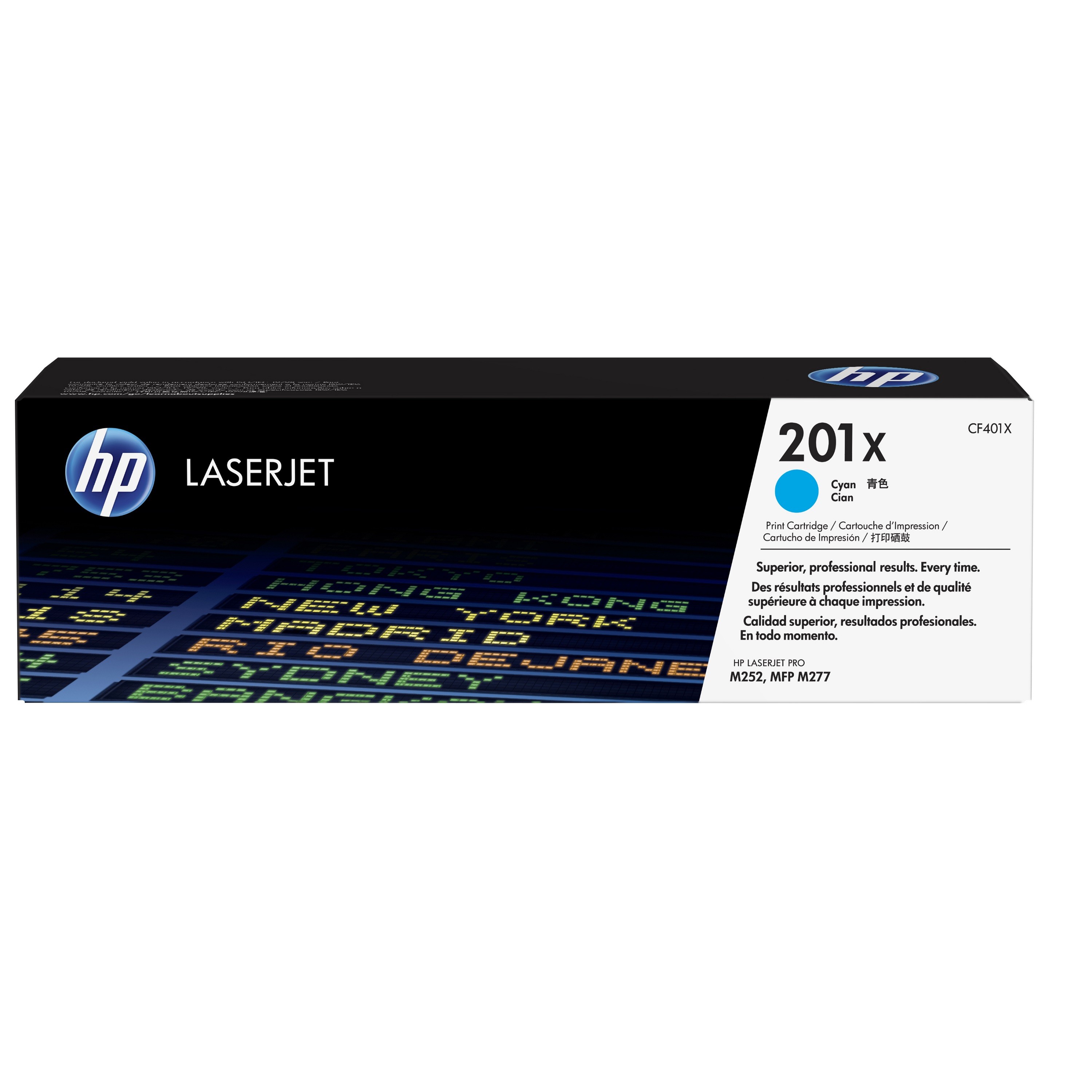 HP 201X (CF401X) Original LaserJet Tonerkartusche Cyan Kompatiblität: HP Color LaserJet Pro MFP M274n, M252n