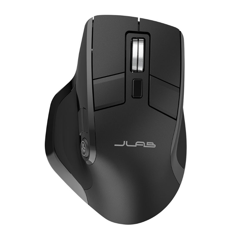 JLab Epic Bluetooth-Maus, Ergonomisches Design, 9 Tasten Verbindung über Bluetooth oder USB-Dongle, Kompatibel mit Windows, Mac 