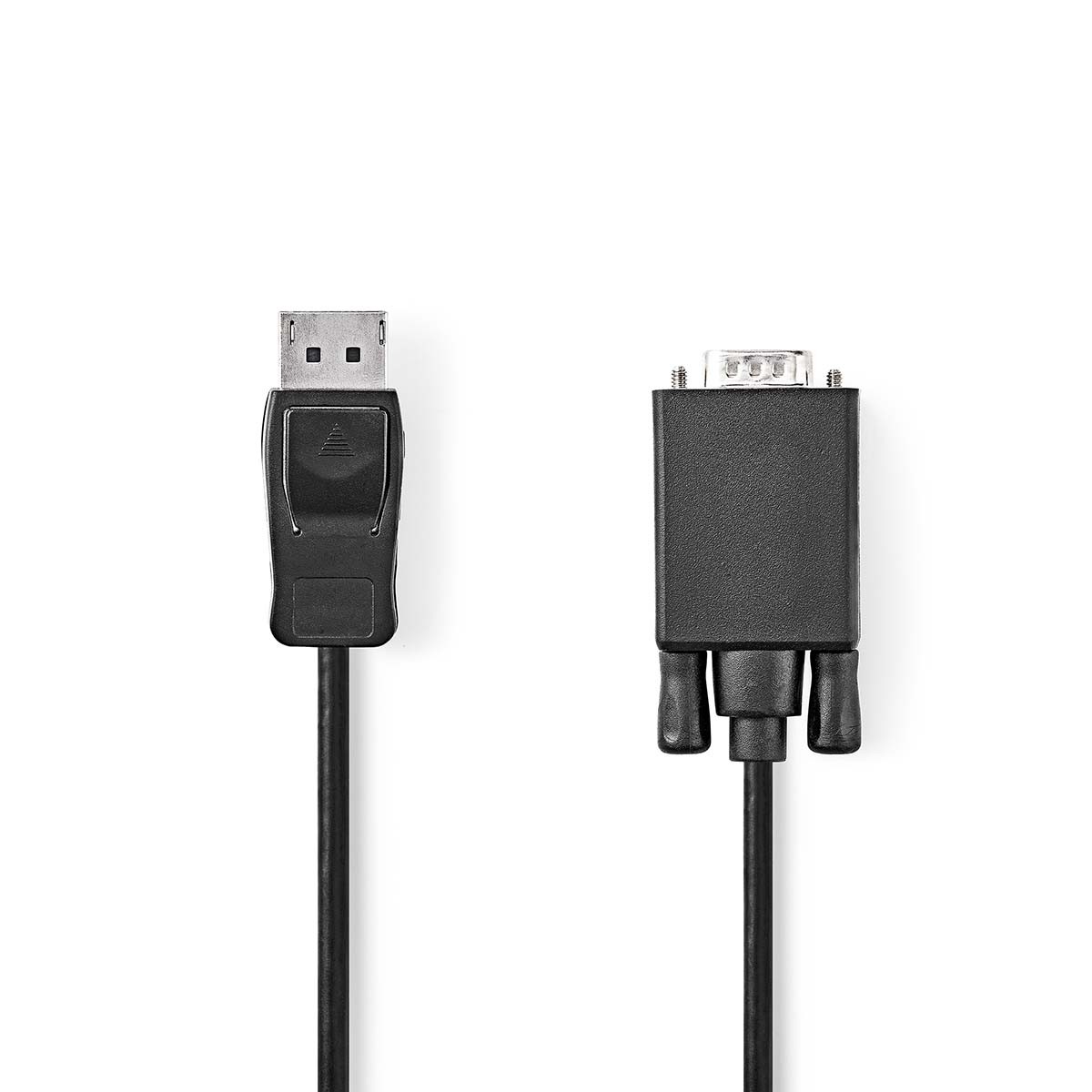 Nedis VGA-Kabel, DisplayPort Stecker | VGA Stecker | Vernickelt | Maximale Auflösung: 1080p | 2.00 m | Rund | PVC | Schwarz | La