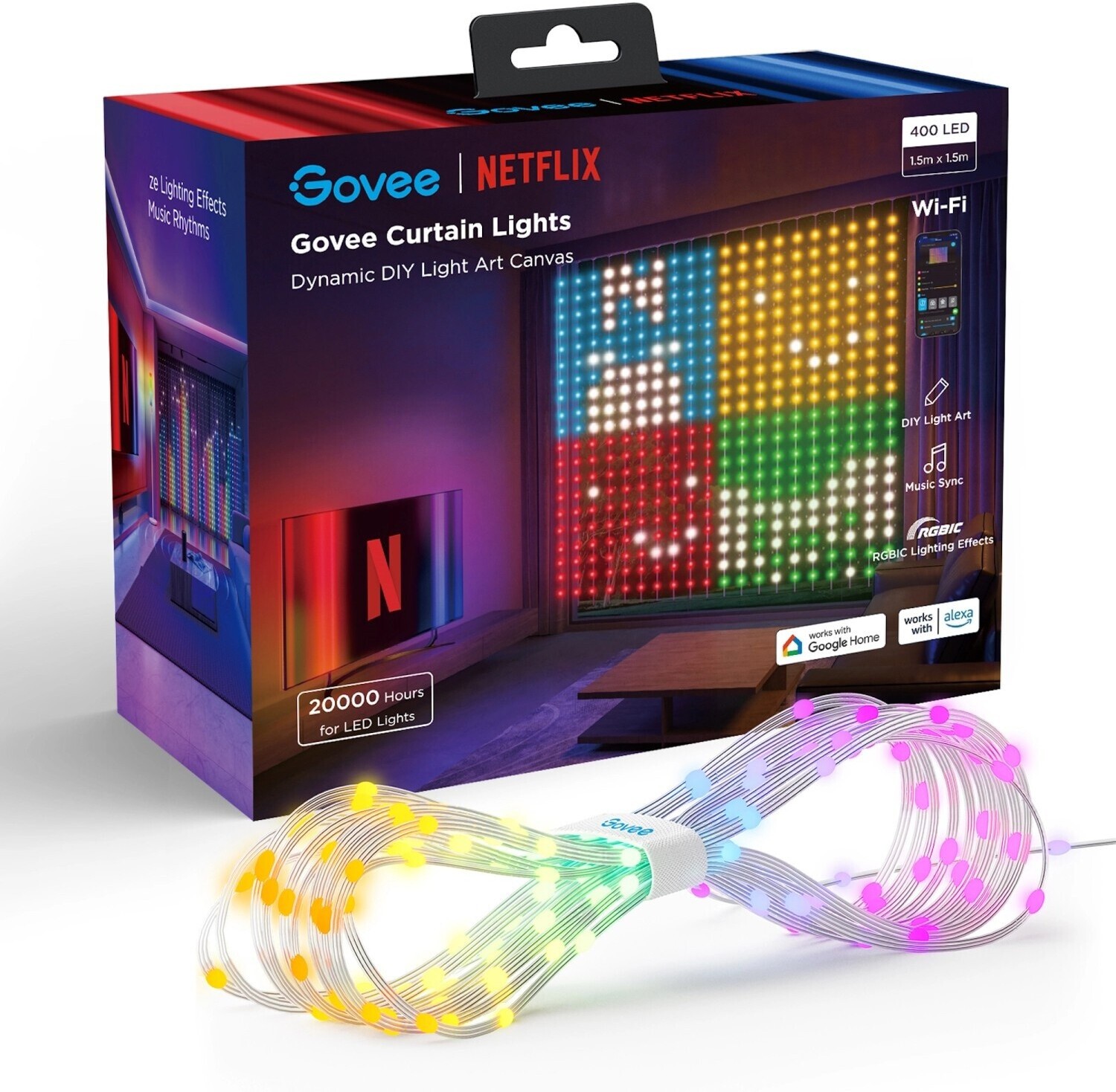 Govee Curtain Light Netflix WIFI & Bluetooth
