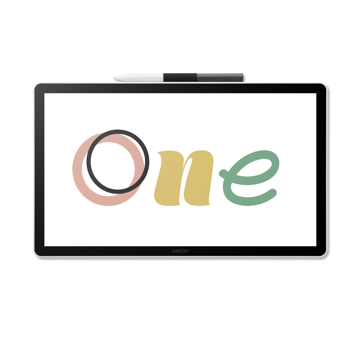 Wacom One Digitalisierer 14-Zoll-LCD-Display Reaktionsschnelle Touch-Technologie, 4096 Druckempfindlichkeitsstufen