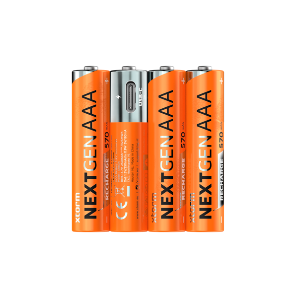 Xtorm NextGen AAA Batteries USB-C Rechargeable - 4er Pack