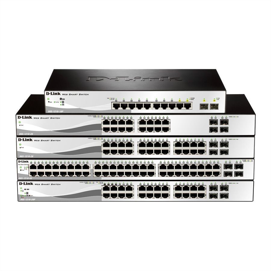 D-Link DGS-1210-26 Smart+ Managed Switch [24x Gigabit Ethernet, 2x SFP]