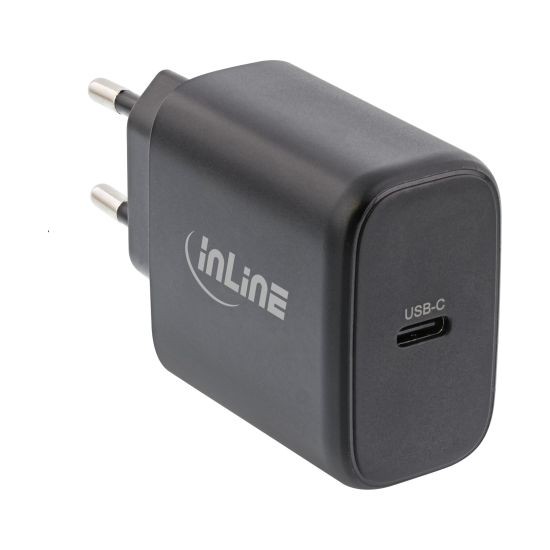 InLine USB PD Netzteil, GaN Ladegerät, Single USB-C Power Delivery, 65W, schwarz
