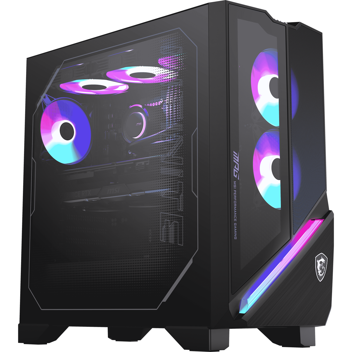 MPG Infinite Z3 X3D 9NVRR7-487AT Desktop AMD Ryzen 7 9800X3D, 64GB DDR5 RAM, 2TB M.2 SSD, GeForce RTX 5080 SHADOW 3X OC (16GB GD