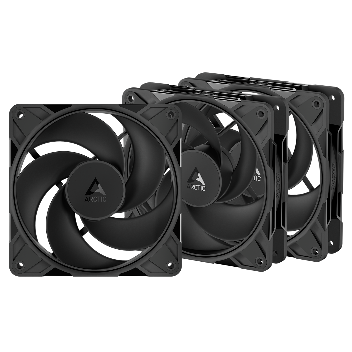 ARCTIC P12 PRO Reverse schwarz 3er-Pack | Gehäuselüfter