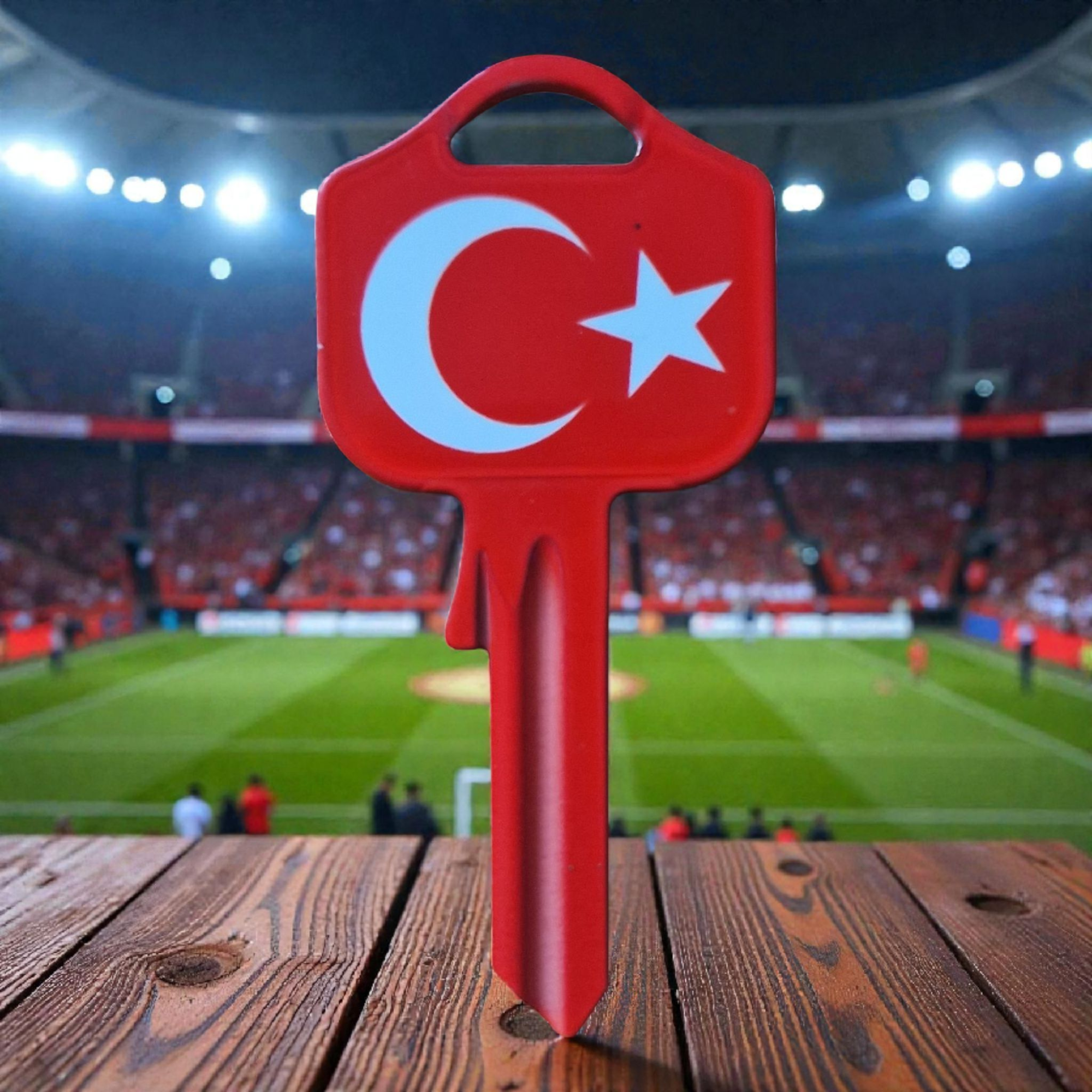 Schlüsselrohling „Türkei – Halbmond & Stern“