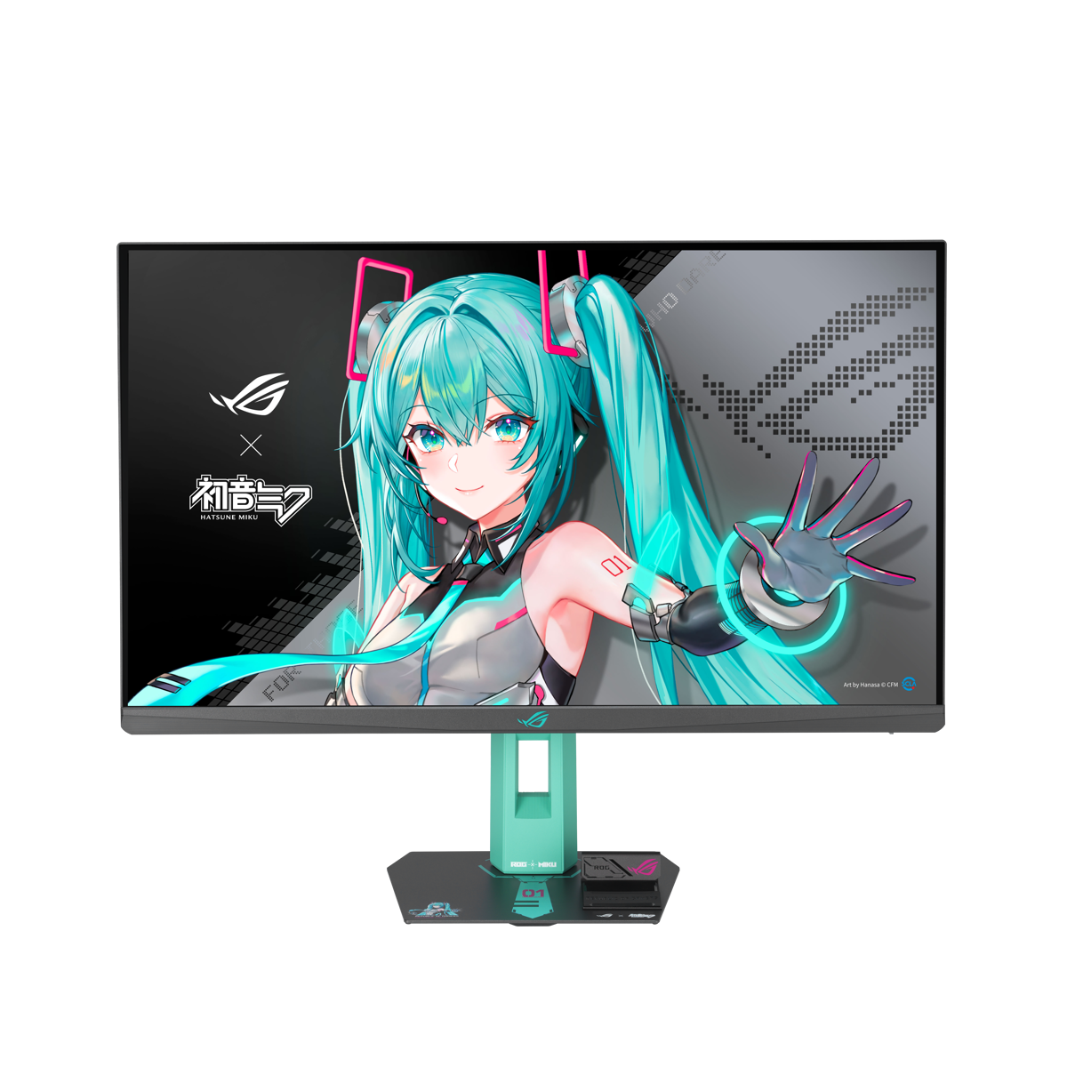 ASUS ROG Strix XG27ACMEG-G Hatsune Miku Edition Gaming Monitor 27" (68,6cm) WQHD IPS, 260Hz, HDMI, DisplayPort, 0,3ms (GTG), Fre