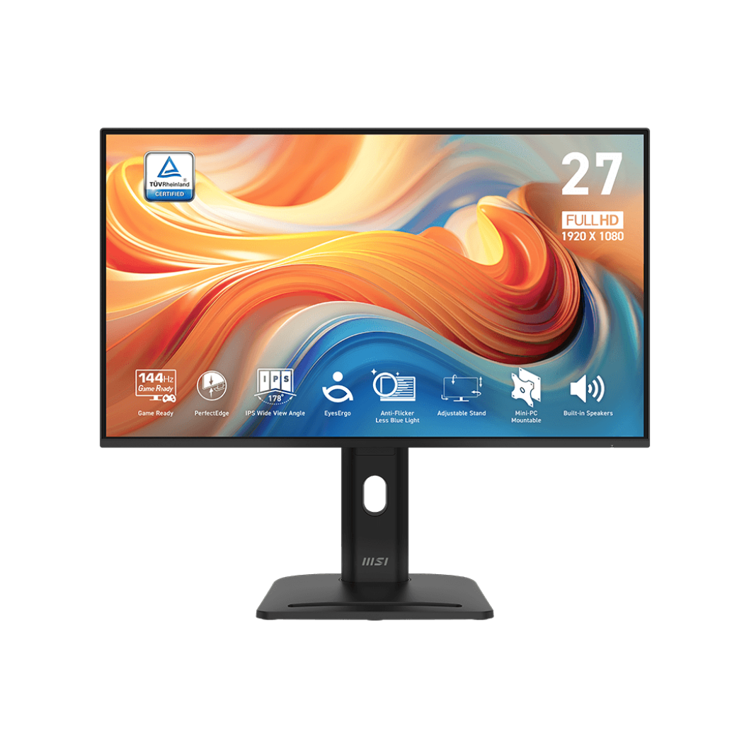 MSI PRO MP275PG E14 Office Monitor - IPS Panel, 144Hz Höhenverstellbar (130mm)