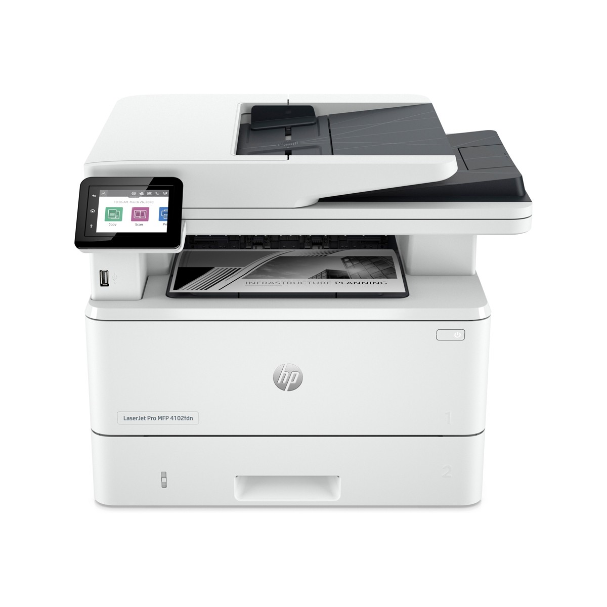 HP LaserJet Pro MFP 4102fdn - 4in1 Multifunktionsdrucker Schwarz-Weiß, Drucken, Kopieren, Scannen, Faxen, Instant Ink