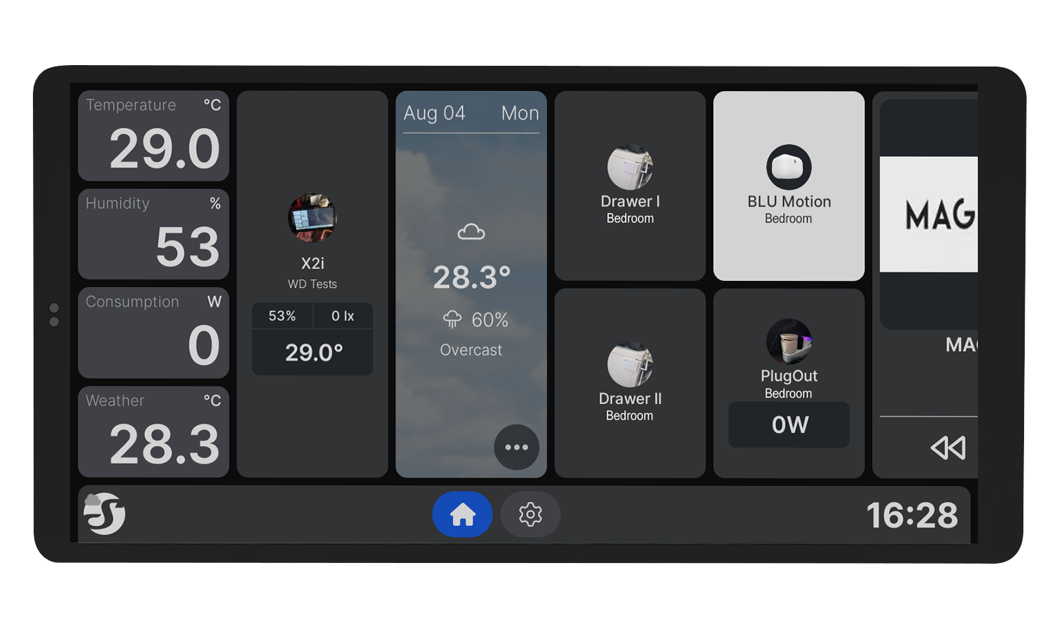 Shelly Wall Display X2i Silber WLAN · Silber