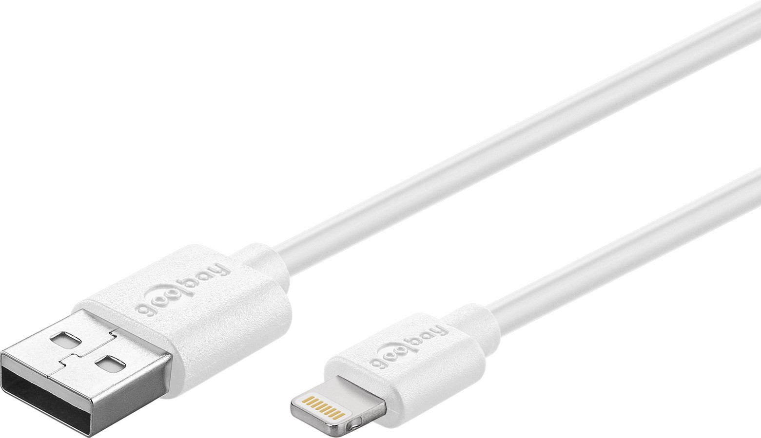 Goobay Lightning auf USB 1m Weiß [Apple MFI zertifiziert / Sync- / Ladekabel / Datenkabel]