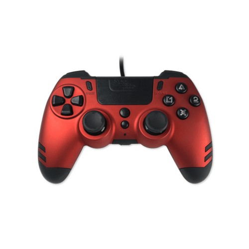 STEELPLAY - CONTROLLER FÜR PC UND PS4 kabelgebundener Controller für PC und PS4, rot