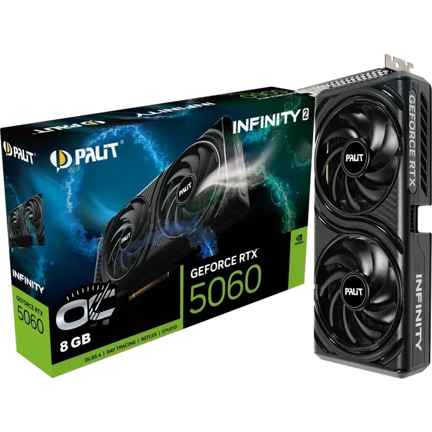 Palit GeForce RTX 5060 8GB Infinity 2 OC - 8GB GDDR7, HDMI, 3x DP