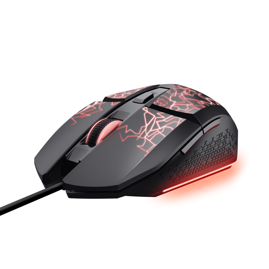 Trust Gaming GXT113 FELOX LED Gaming Maus Mehrfarbige beleuchtete Gaming-Maus mit programmierbaren Tasten