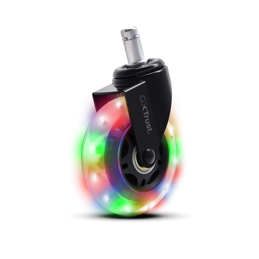 Trust Gaming GXT701 LED Gel-Stuhlrollen Gel-Stuhlrollten für ein sanftes und leises Rollen