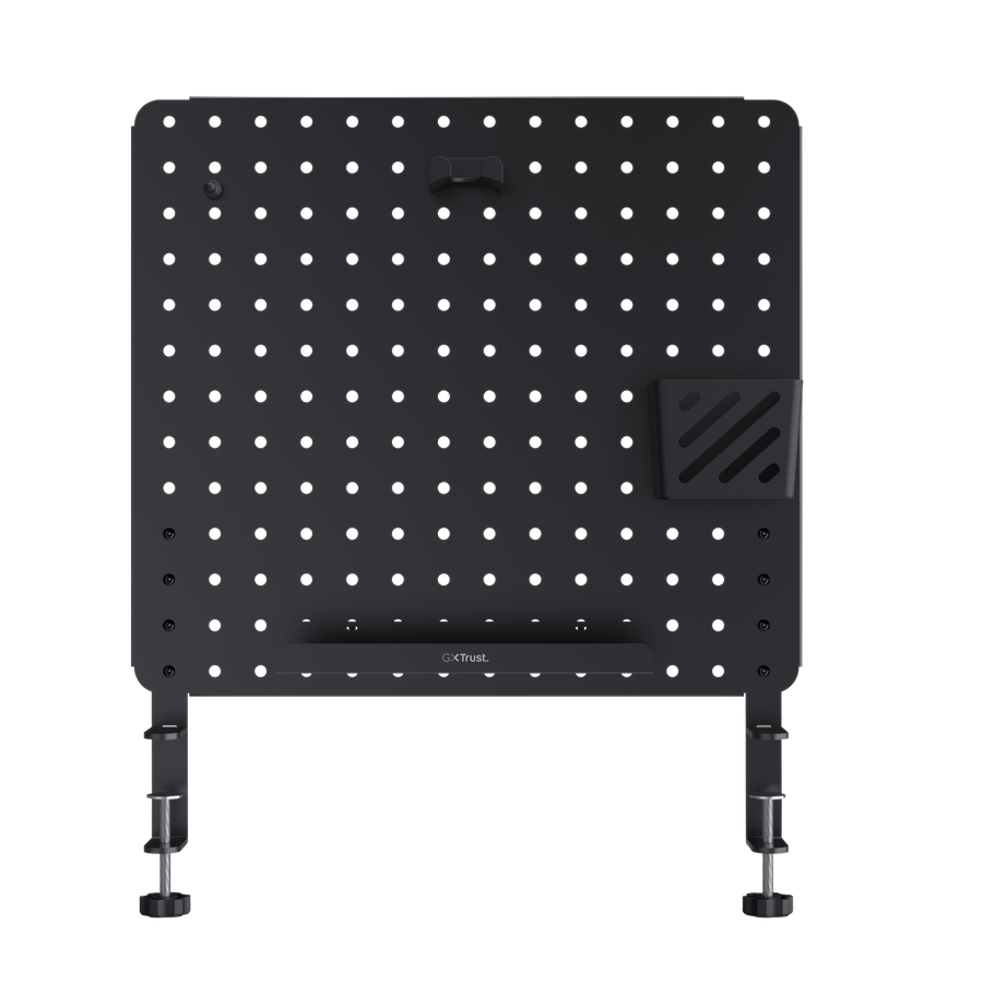 Trust Gaming GXT724 VESTO Lochbrett Lochbrett aus Metall für einen aufgeräumten Schreibtisch sorgt für saubere und organisierte 