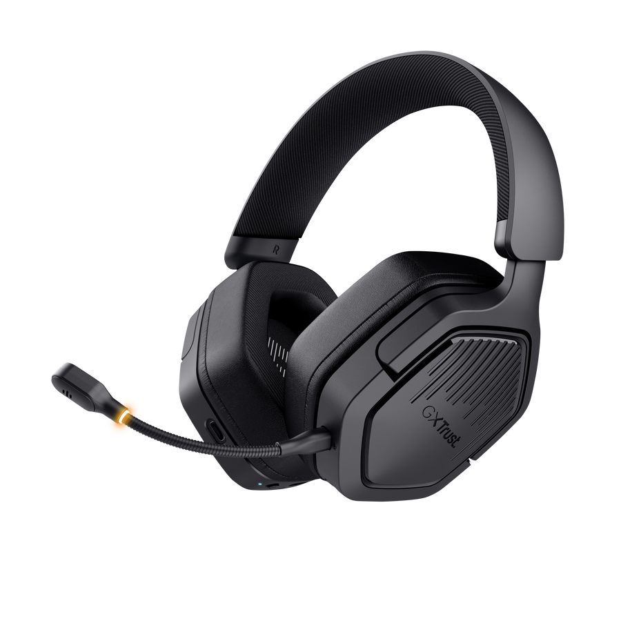 Trust Gaming GXT493 CARUS Wireless Gaming Headset schwarz Leistungsstarkes, ohrumschließendes kabelloses Gaming-Headset für ein 