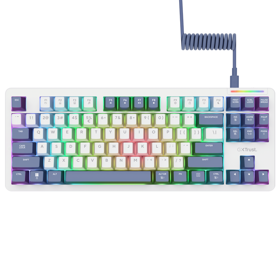 Trust Gaming GXT872 XYRA TKL Gaming Tastatur Hot-Swap-fähige mechanische TKL-Gaming-Tastatur mit Pads für ultimative Individuali