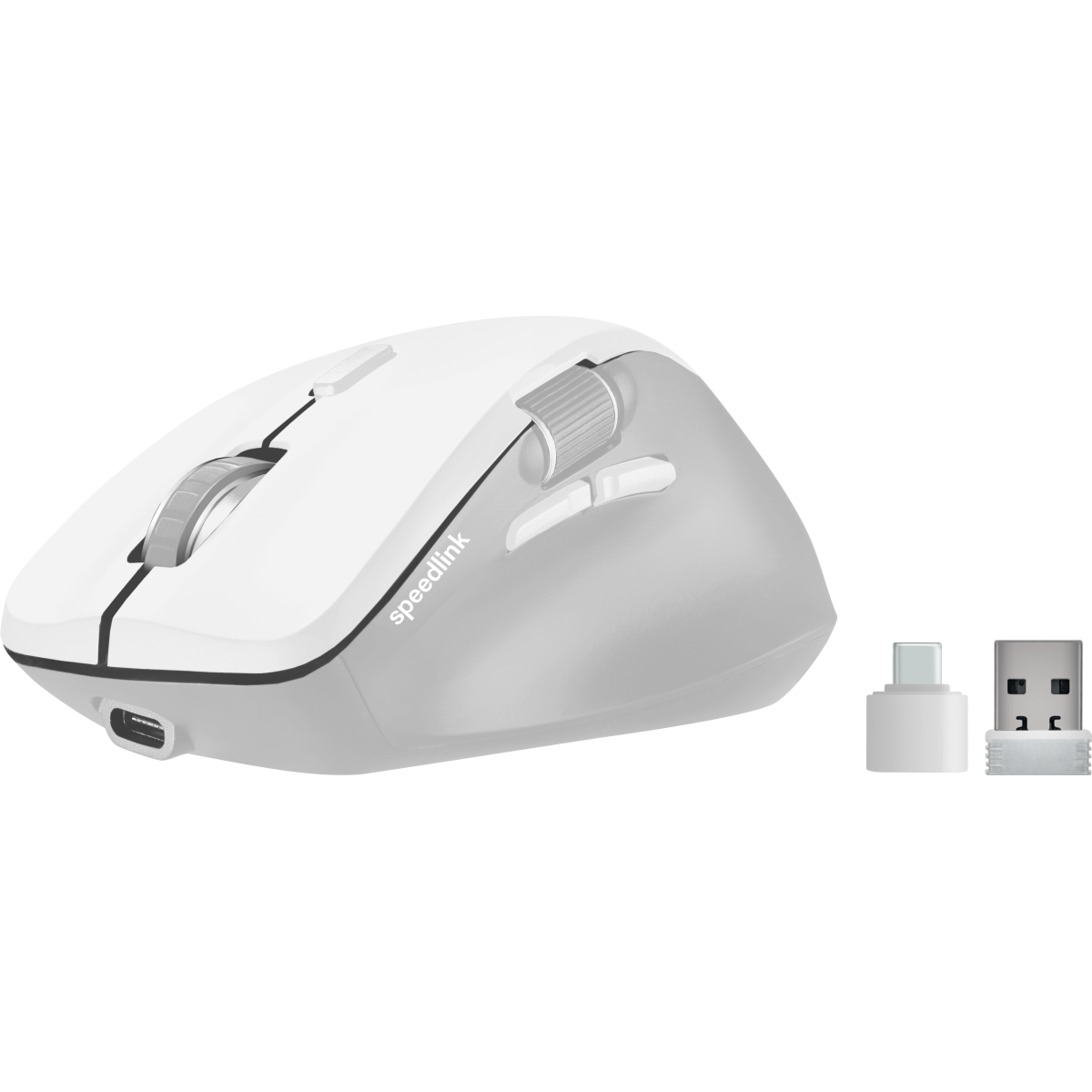 Speedlink LIBERA Wiederaufladbare Maus, kabellos Bluetooth, leise, weiß