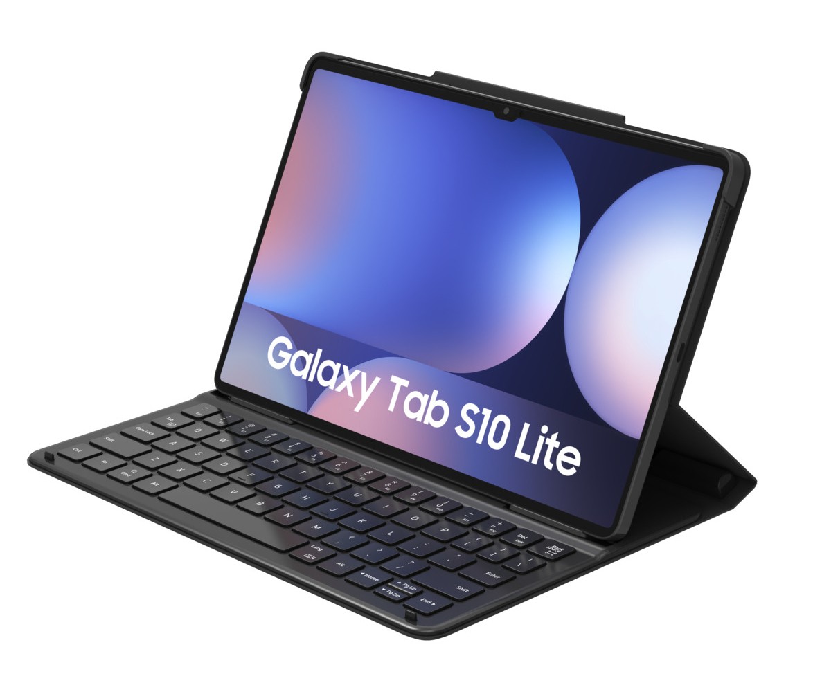 Samsung NEOS Keyboard Case (Pogo Pin) f. Tab S10 Lite/Tab S10 FE Vollwertige QWERTZ-Tastatur, Ausgestattet mit Funktionstasten, 